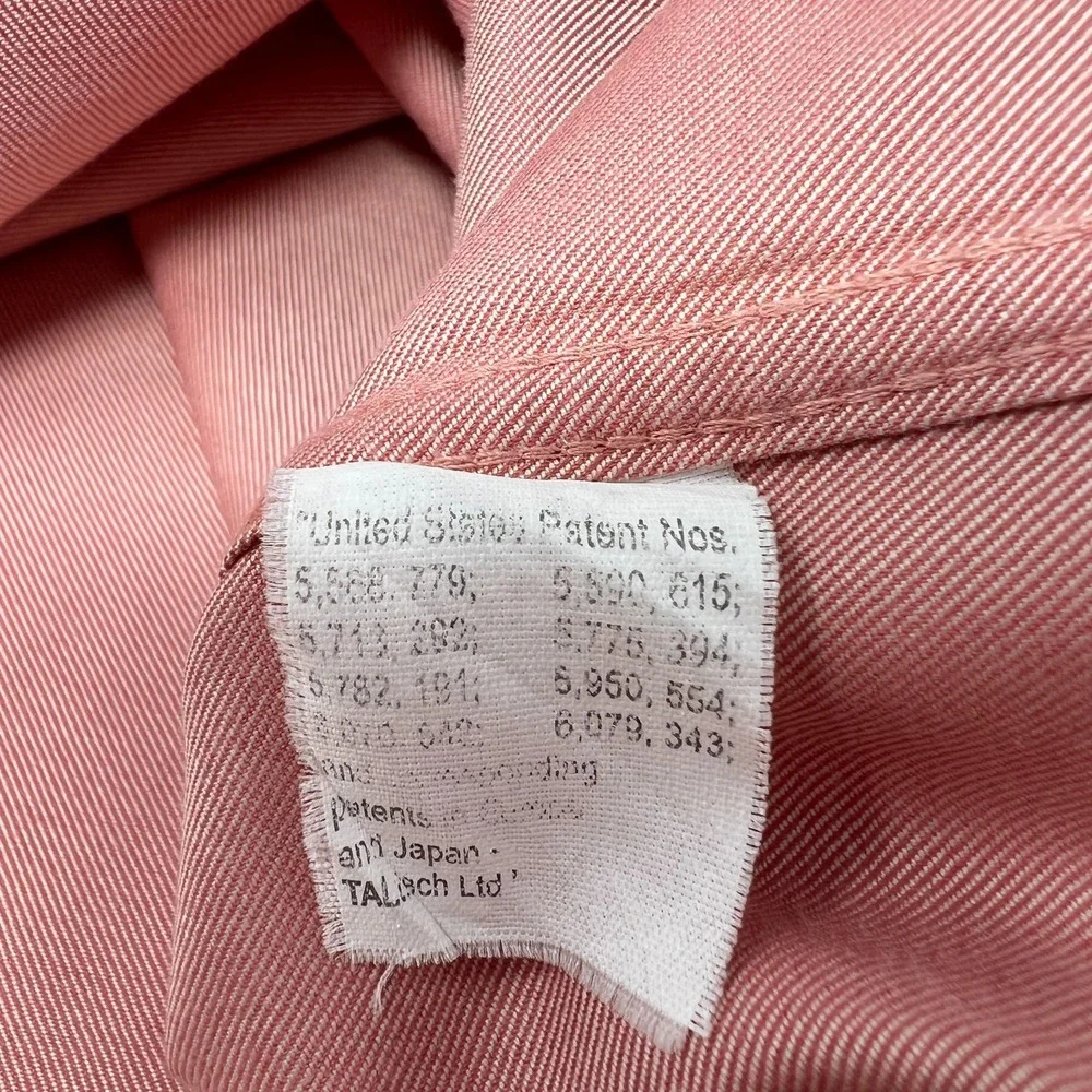 Orvis Cotton Dress Shirt Salmon Long‎ Sleeve Button Up Size Medium